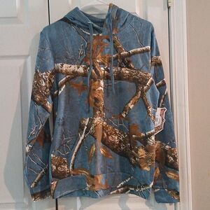 Realtree Edge Blue Stone Outdoor  sweatshirt Hoodie  Sz S  NWT
